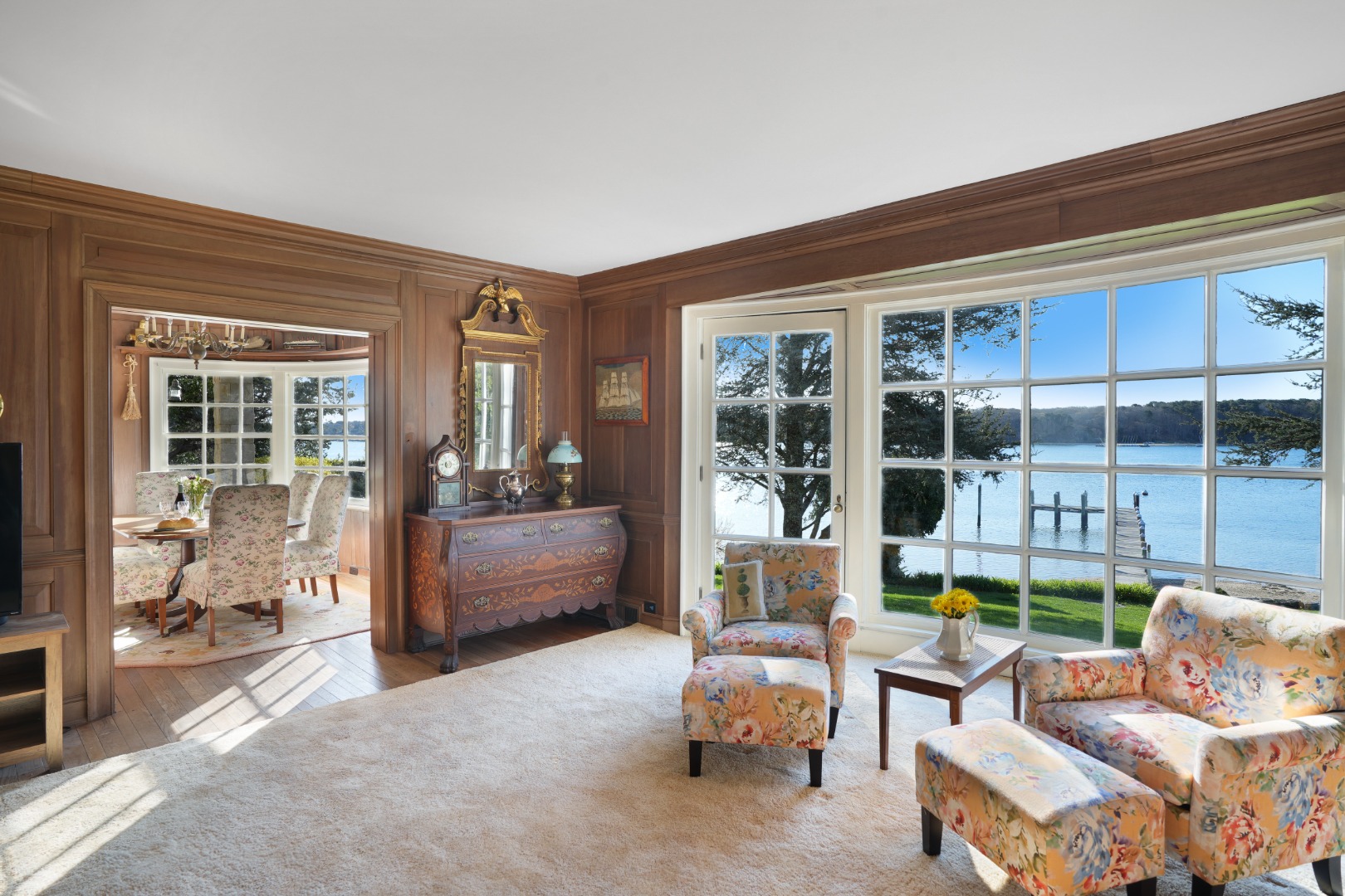 57 Hines Point Road Vineyard Haven, MA 02568 - Photo 11 of 29 a living room with furniture and a large window