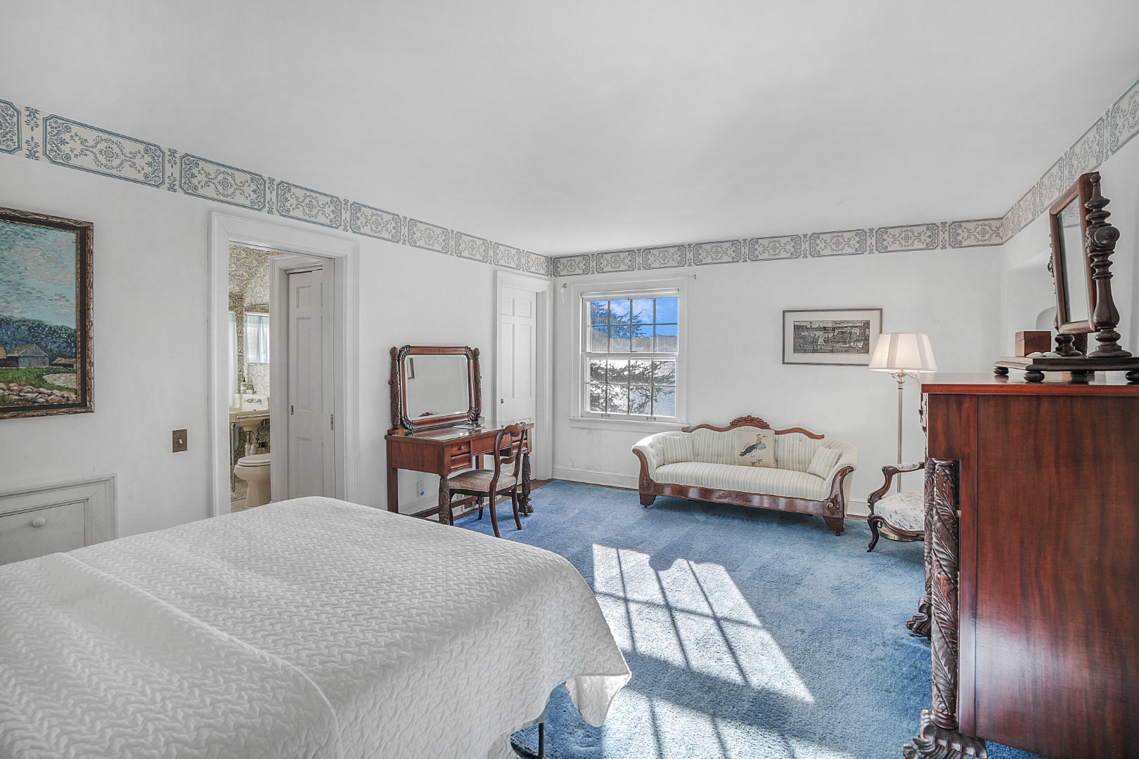 57 Hines Point Road Vineyard Haven, MA 02568 - Photo 18 of 29 a bedroom with a bed and a couch