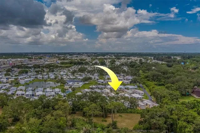 an aerial view of multiple house