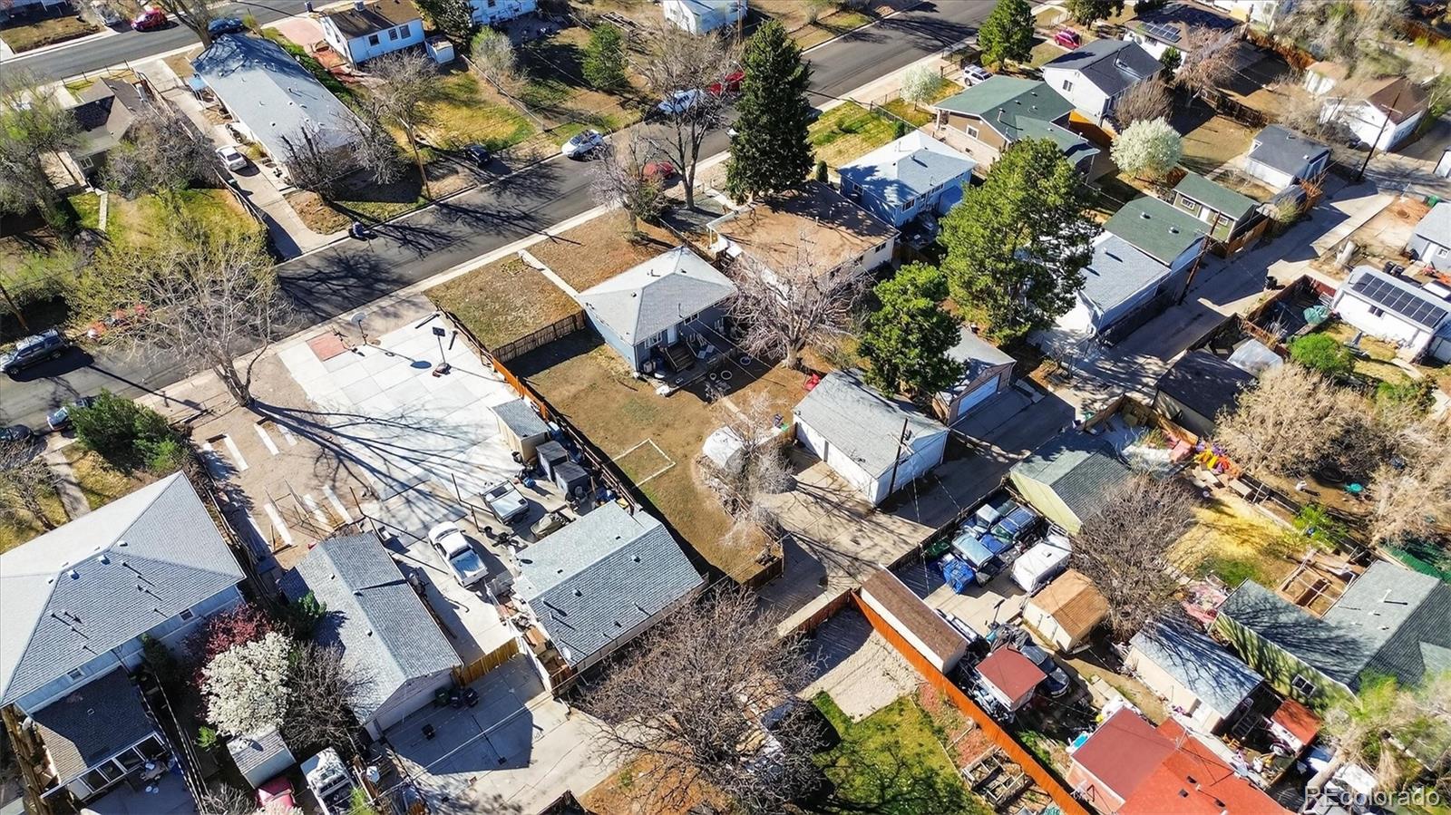 934 Linley Court Denver, CO 80204 - Photo 13 of 17 an aerial view of a house with a yard and outdoor seating