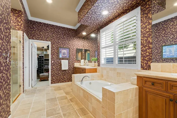 a bathroom with a sink and a bathtub
