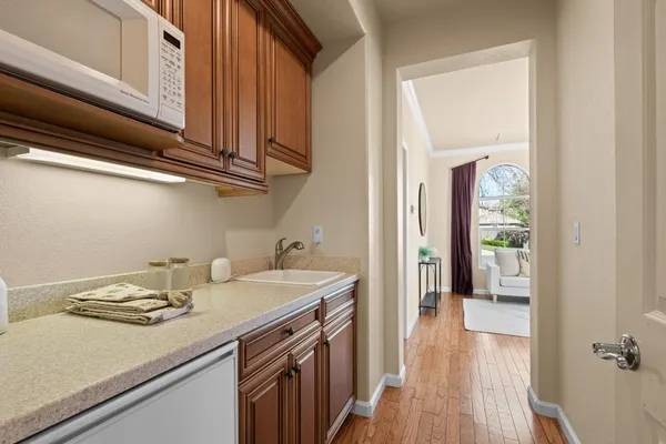 a view of a house with entertaining space