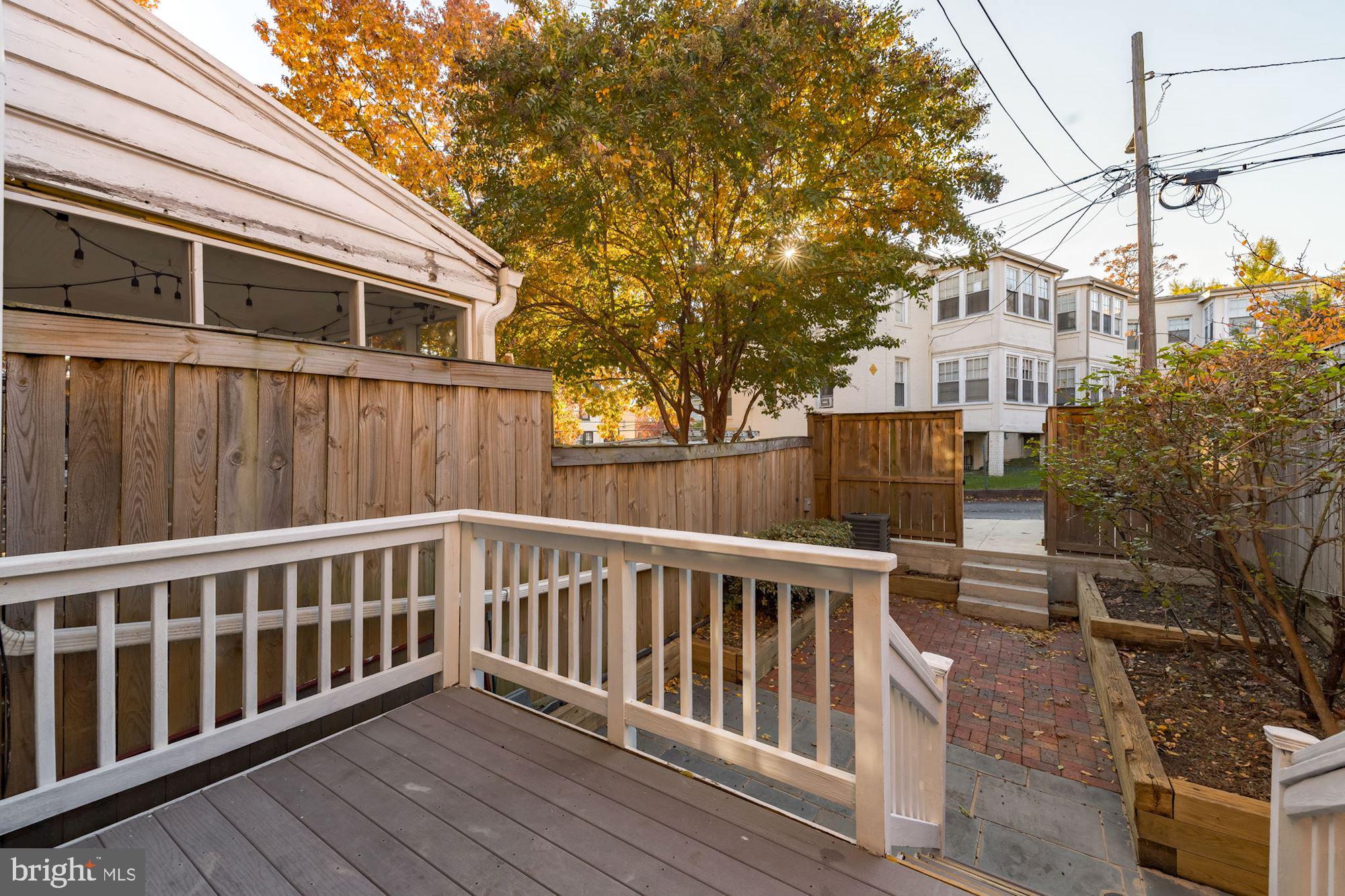 2410 Tunlaw Road Northwest Washington, DC 20007 - Photo 8 of 20 Rear Deck Off Kitchen