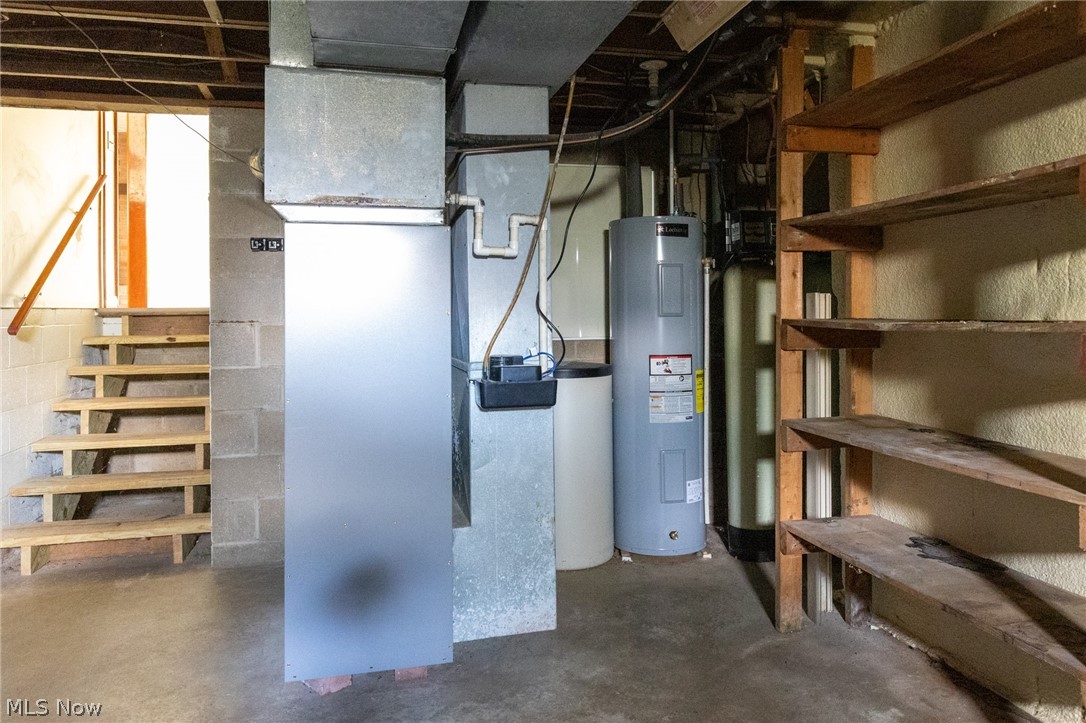 9416 Kieffer Road Mantua, OH 44255 - Photo 26 of 29 Basement with water heater and heating unit