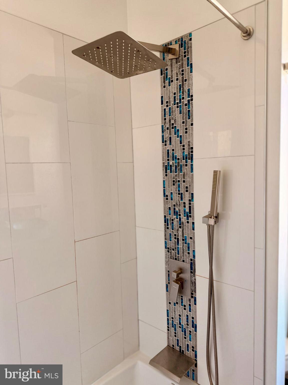 1944 Palethorp Street Philadelphia, PA 19122 - Photo 12 of 14 Rainfall shower head, blue accent tile