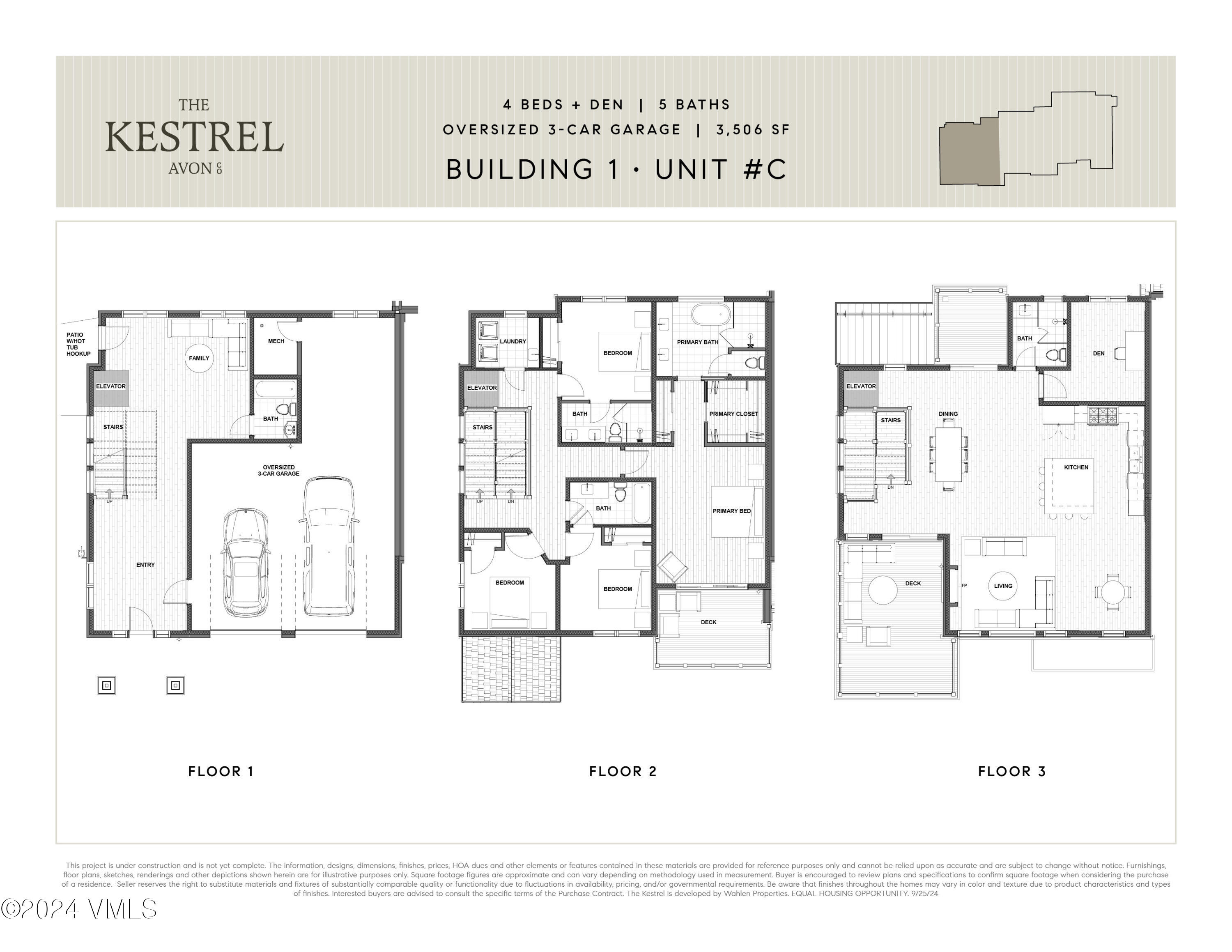 200 Goldfinch Lane, Unit 1C Avon, CO 81620 - Photo 12 of 12 The_Kestrel_Floor Plan_Bldg_1_C