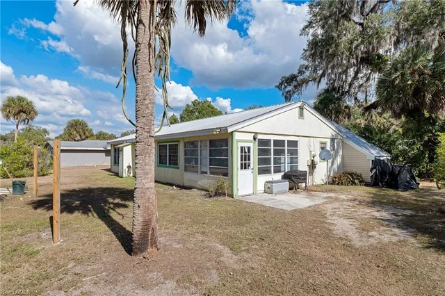 a view of a house with a patio