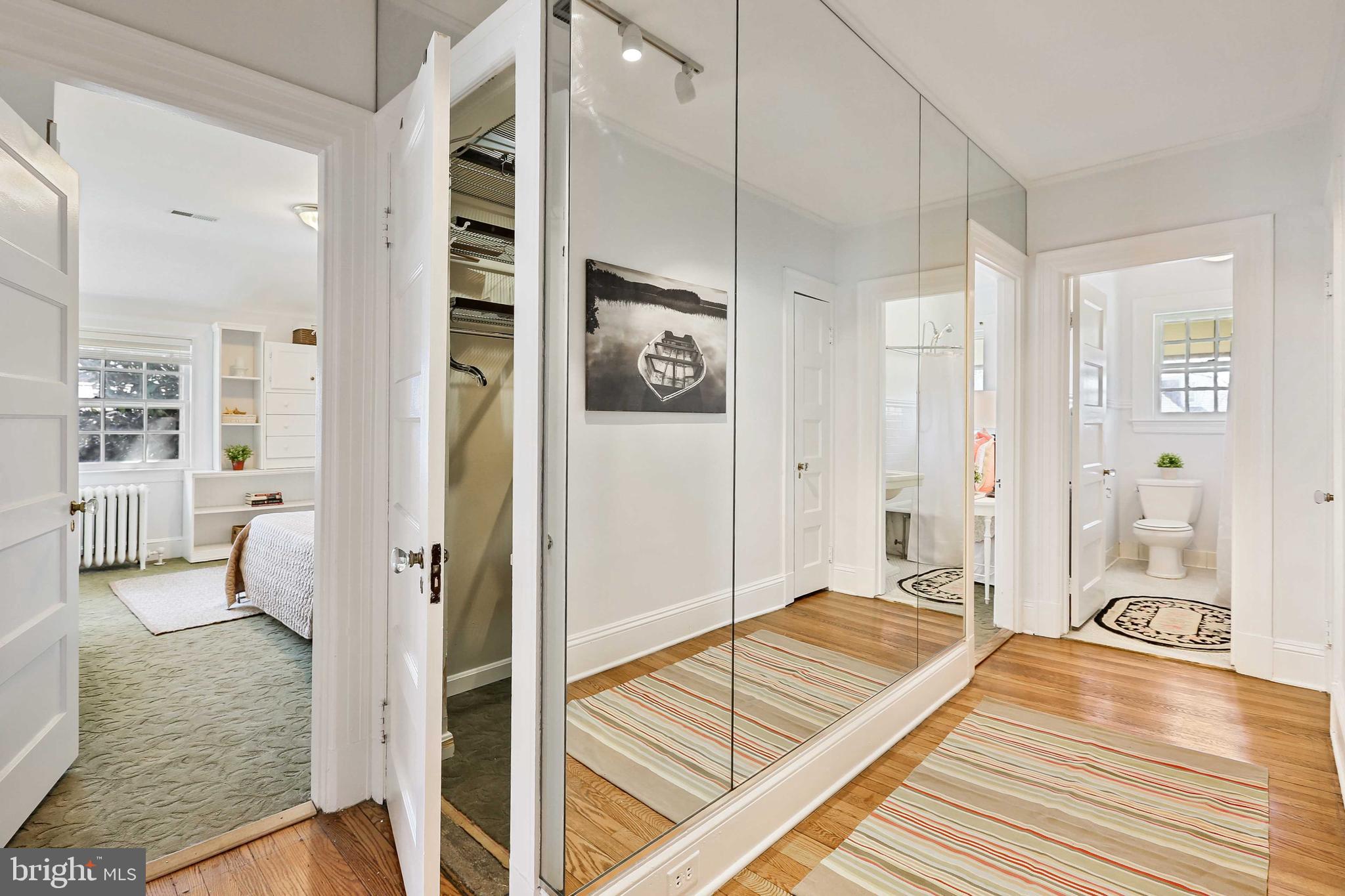 610 Somerset Road, Unit 301 Baltimore, MD 21210 - Photo 35 of 44 Walk-in hall closet with floor to ceiling mirrors