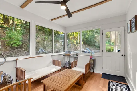 a very nice looking room with a large window