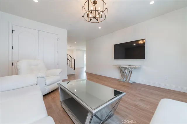 a view of a balcony with yard