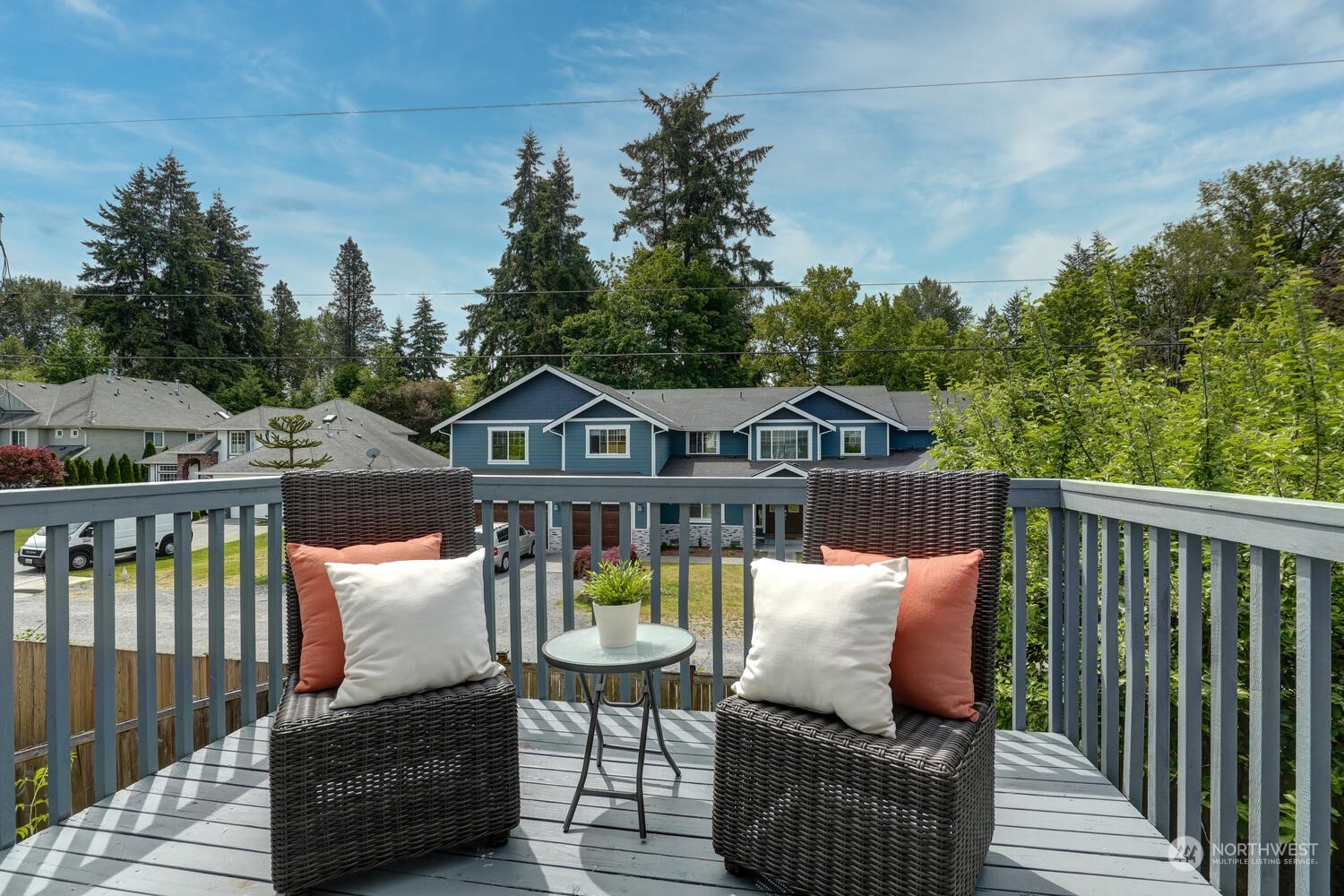 1326 238th Place Southwest Bothell, WA 98021 - Photo 16 of 34 a view of a chair and table on the deck