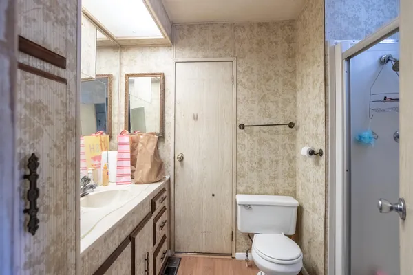 a view of hallway with washer and dryer