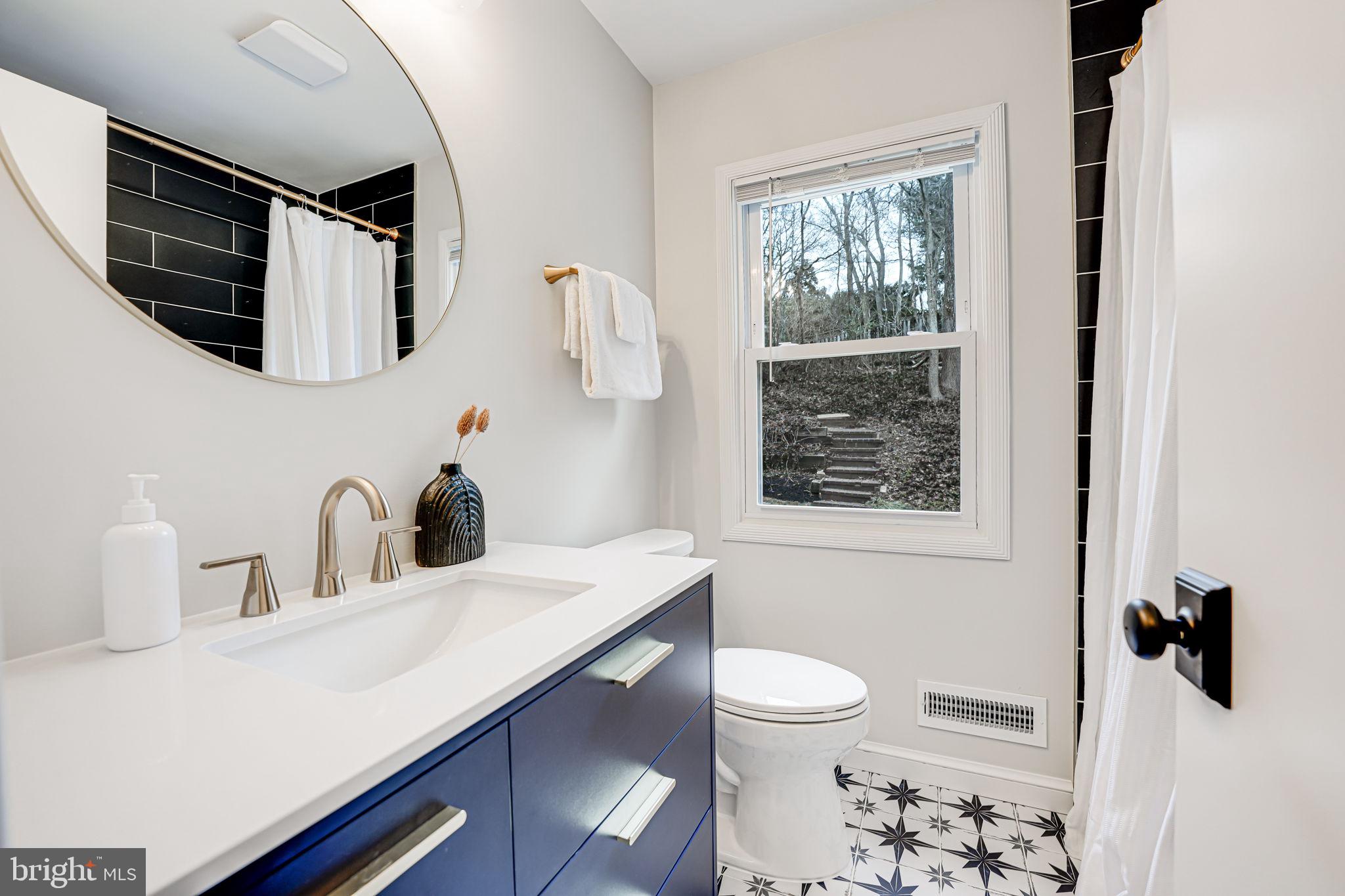 7401 Fort Hunt Road Alexandria, VA 22307 - Photo 36 of 56 a bathroom with a sink a toilet and shower