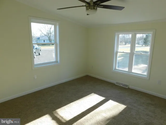 an empty room with a window