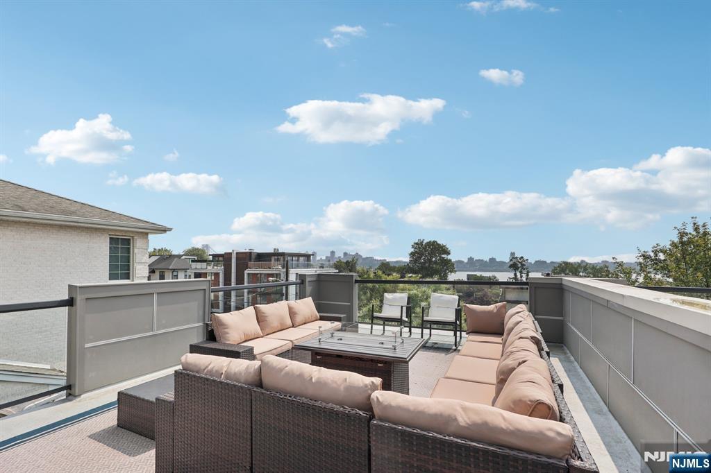 a terrace view with seating space