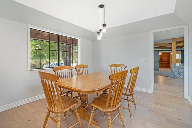 5955 Diablo Hills Road Tres Pinos, CA 95075 - Photo 11 of 91 a dining room with furniture window and wooden floor