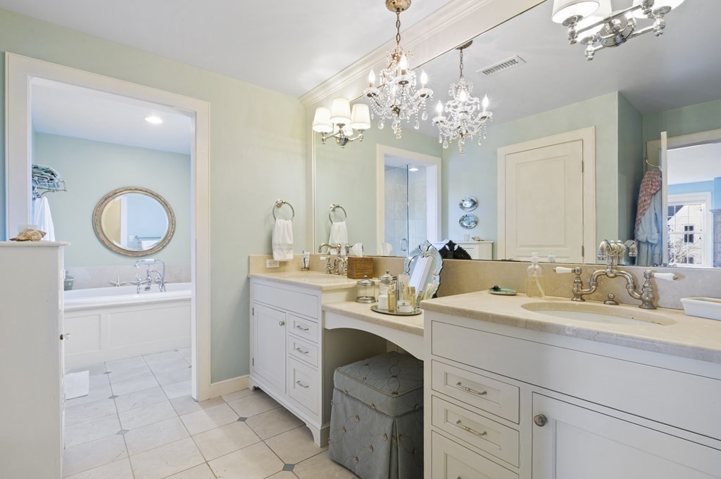 9 Westledge Road Marblehead, MA 01945 - Photo 21 of 30 a spacious bathroom with a double vanity sink mirror and