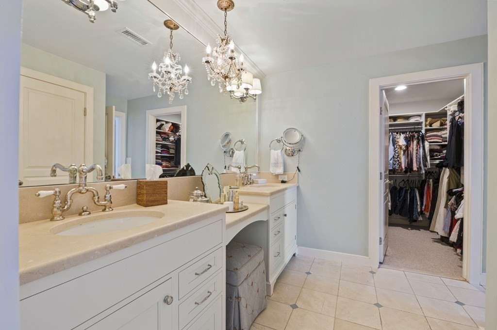 9 Westledge Road Marblehead, MA 01945 - Photo 23 of 30 a bathroom with a sink double vanity and a mirror