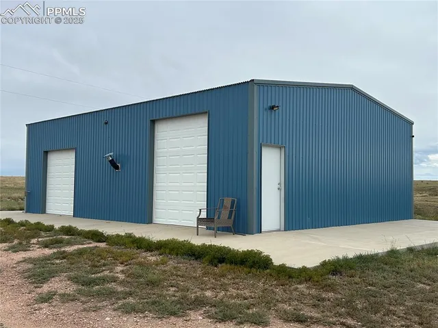 a view of parking garage with gym equipment