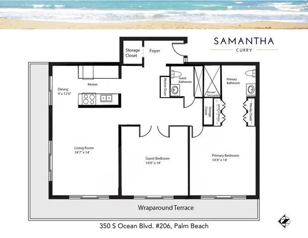 $3,200,000 | 350 South Ocean Boulevard, Unit 206, Palm Beach, FL 33480