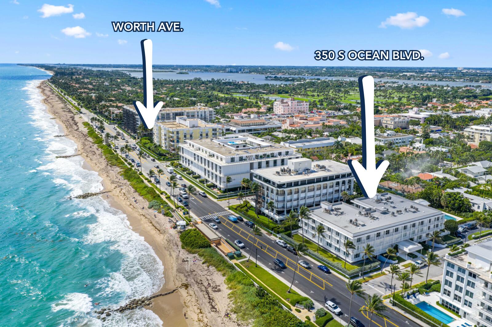 350 South Ocean Boulevard, Unit 206 Palm Beach, FL 33480 - Photo 6 of 27 Aerial Worth Ave