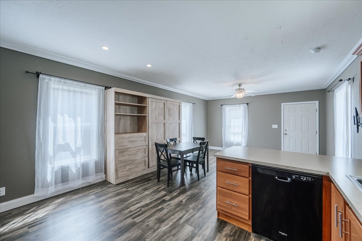 847 Airport Road, Unit 21 Breckenridge, CO 80424 - Photo 12 of 35 a view of a dining room with furniture and chandelier
