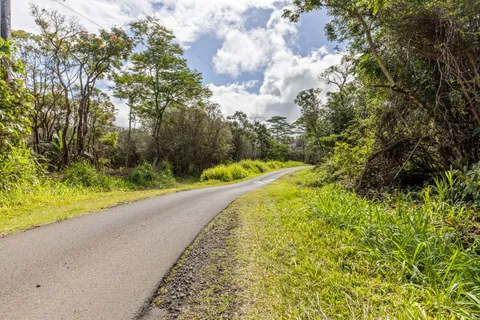 a view of a yard with swimming pool