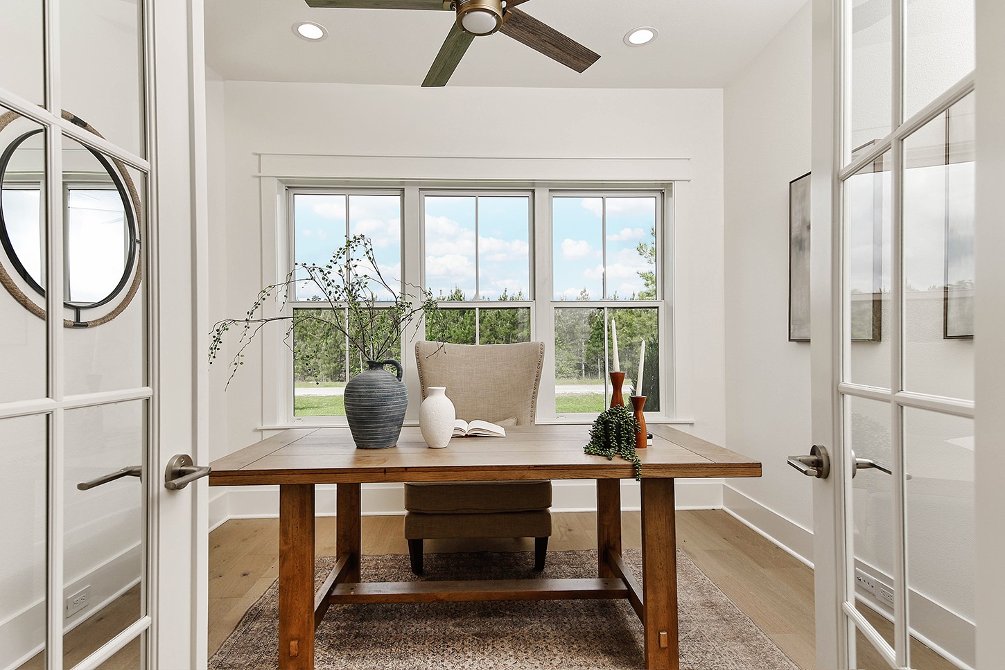 15728 Woodlife Road Willis, TX 77378 - Photo 19 of 36 Private home office has lovely views through windows and a great layout that is not only appealing it is a highly functional space as well.