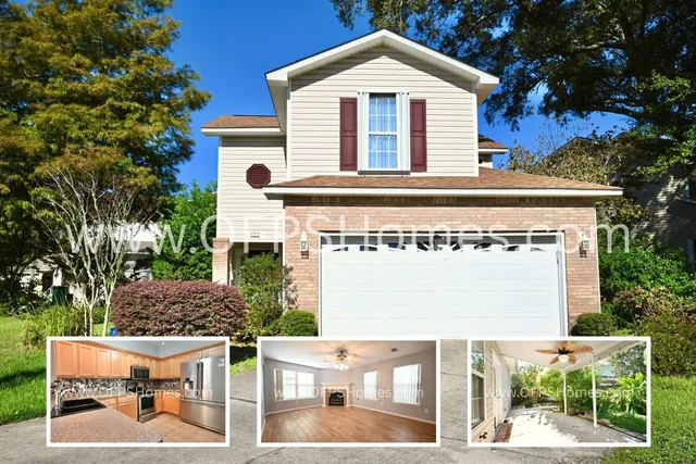 front view of a house with a street