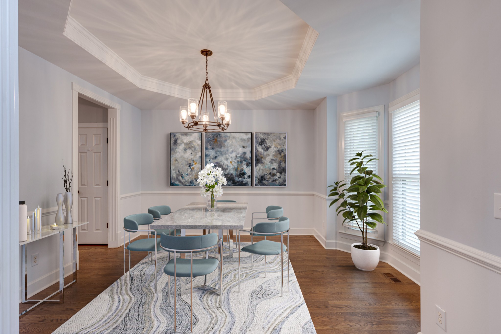 119 Richards Glen Drive Franklin, TN 37067 - Photo 3 of 41 a living room with furniture and a chandelier