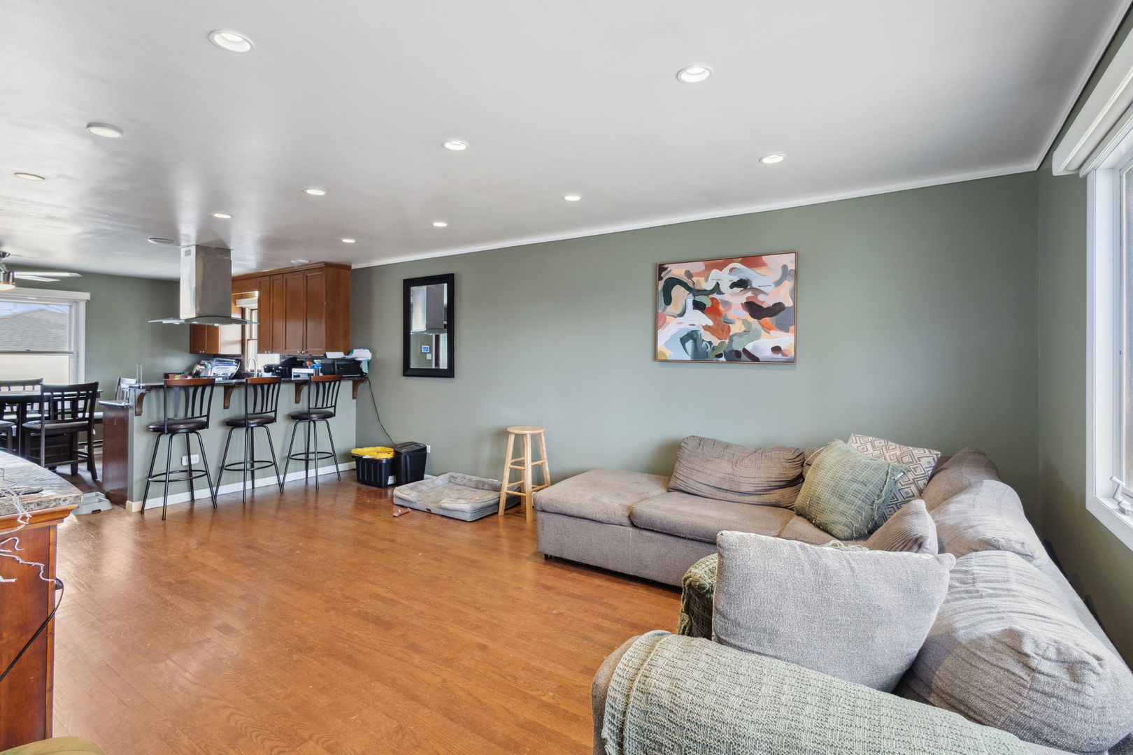 3116 191st Place Lansing, IL 60438 - Photo 4 of 19 a living room with furniture and kitchen view