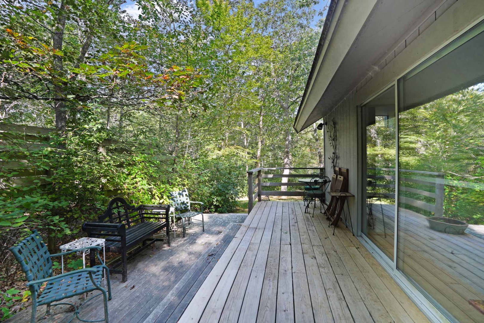 25 Fulling Mill Road Chilmark, MA 02535 - Photo 29 of 31 a view of balcony with chairs wooden floor and fence