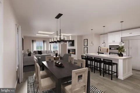 a view of a dining room and livingroom view