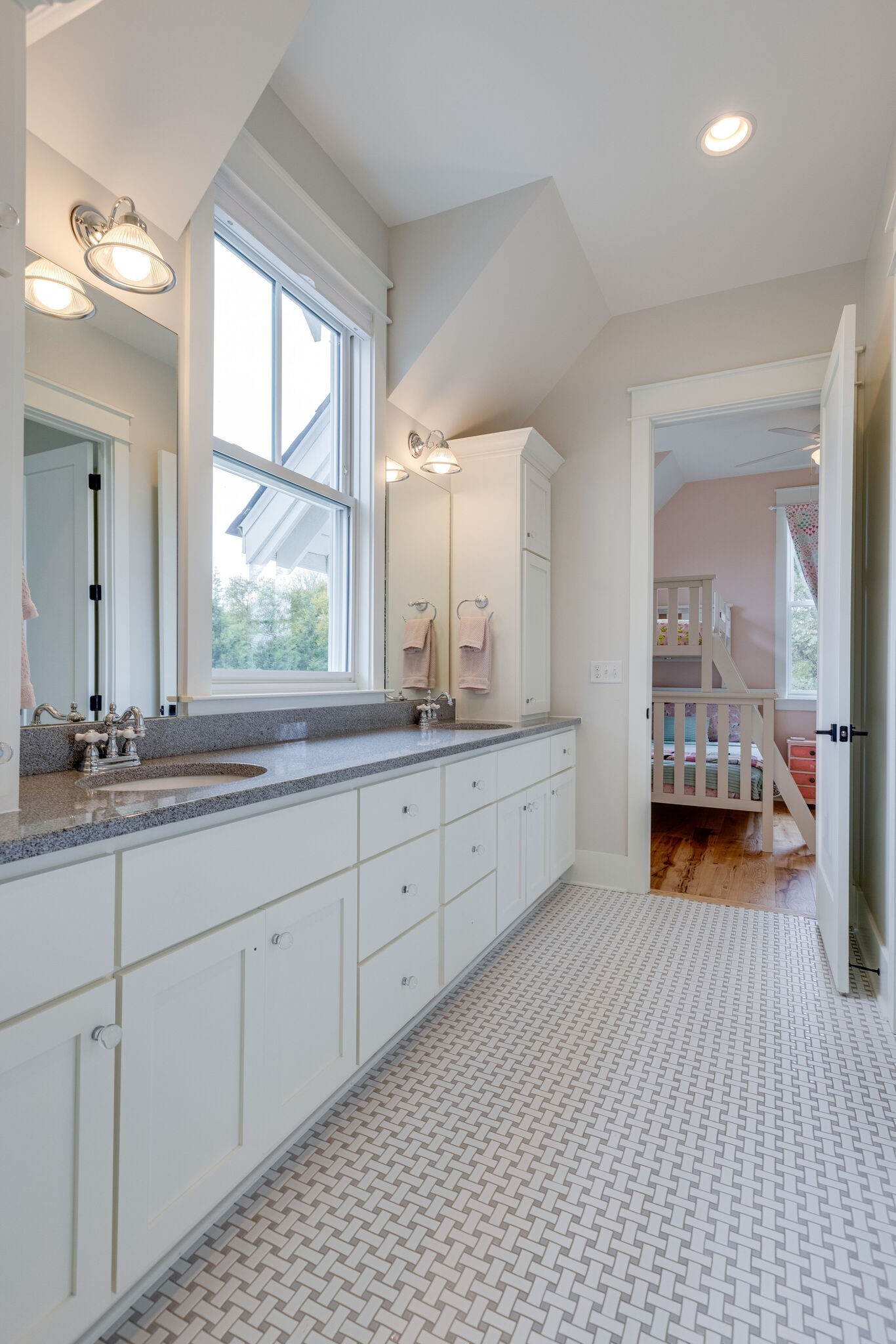 322 Springhouse Circle Franklin, TN 37067 - Photo 45 of 70 a spacious bathroom with a double vanity sink and a large mirror