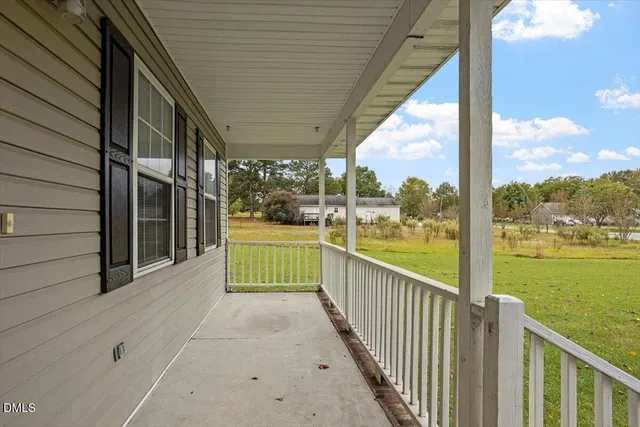 a view of city from a balcony