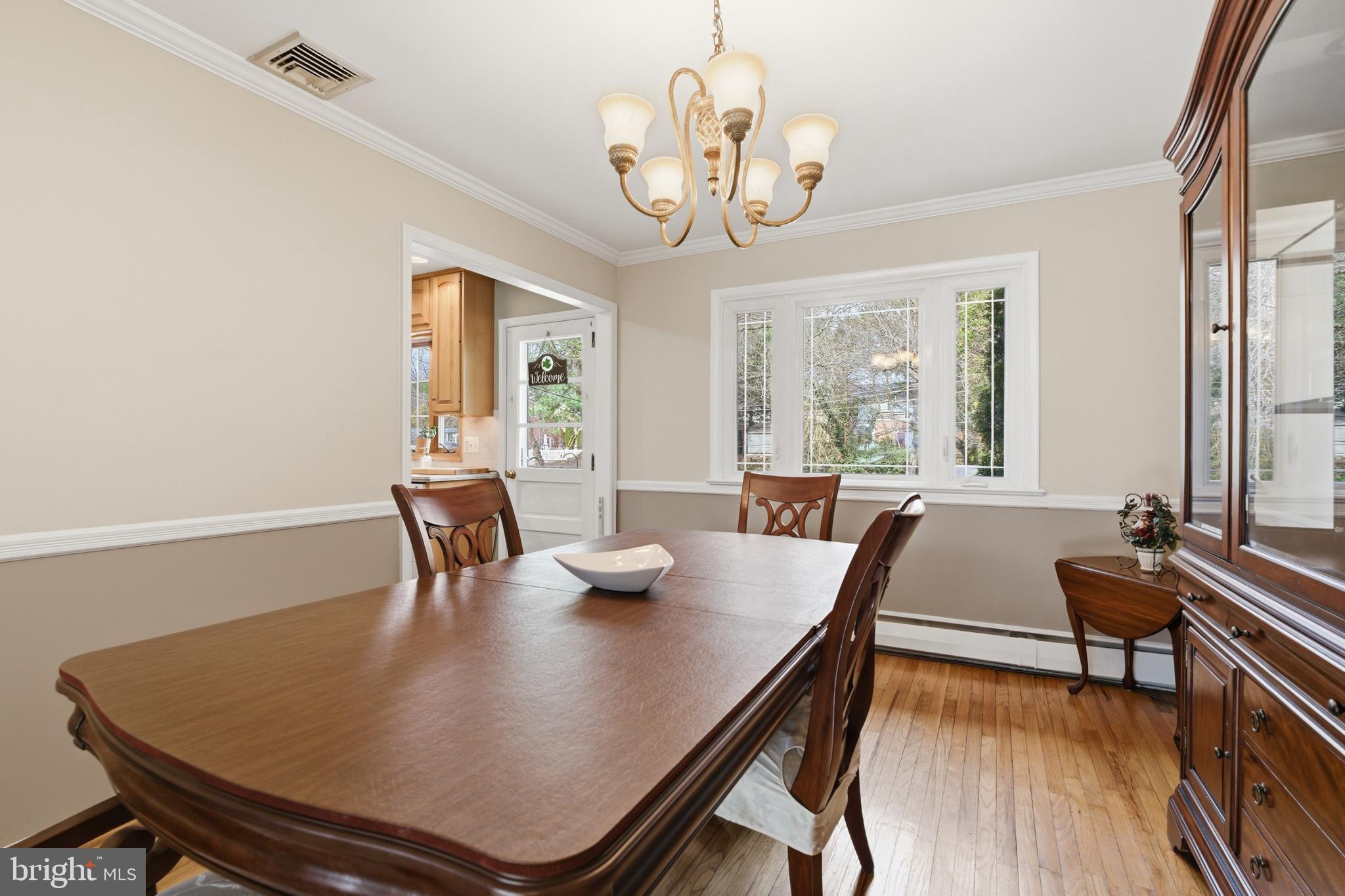 720 Evans Road Springfield, PA 19064 - Photo 8 of 38 a view of a dining room with furniture window and wooden floor