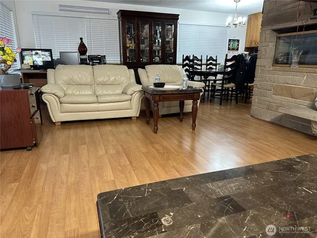 a living room with furniture and a couch