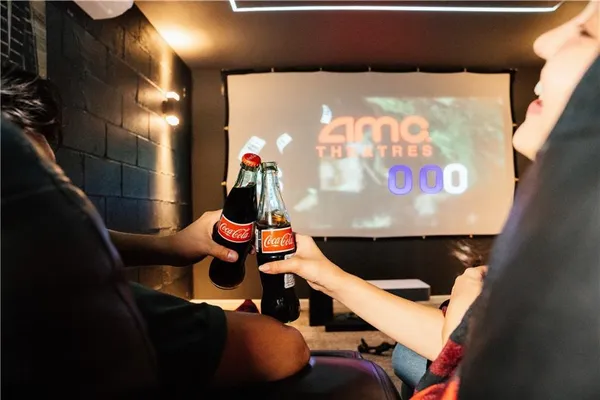 a room with furniture and screen