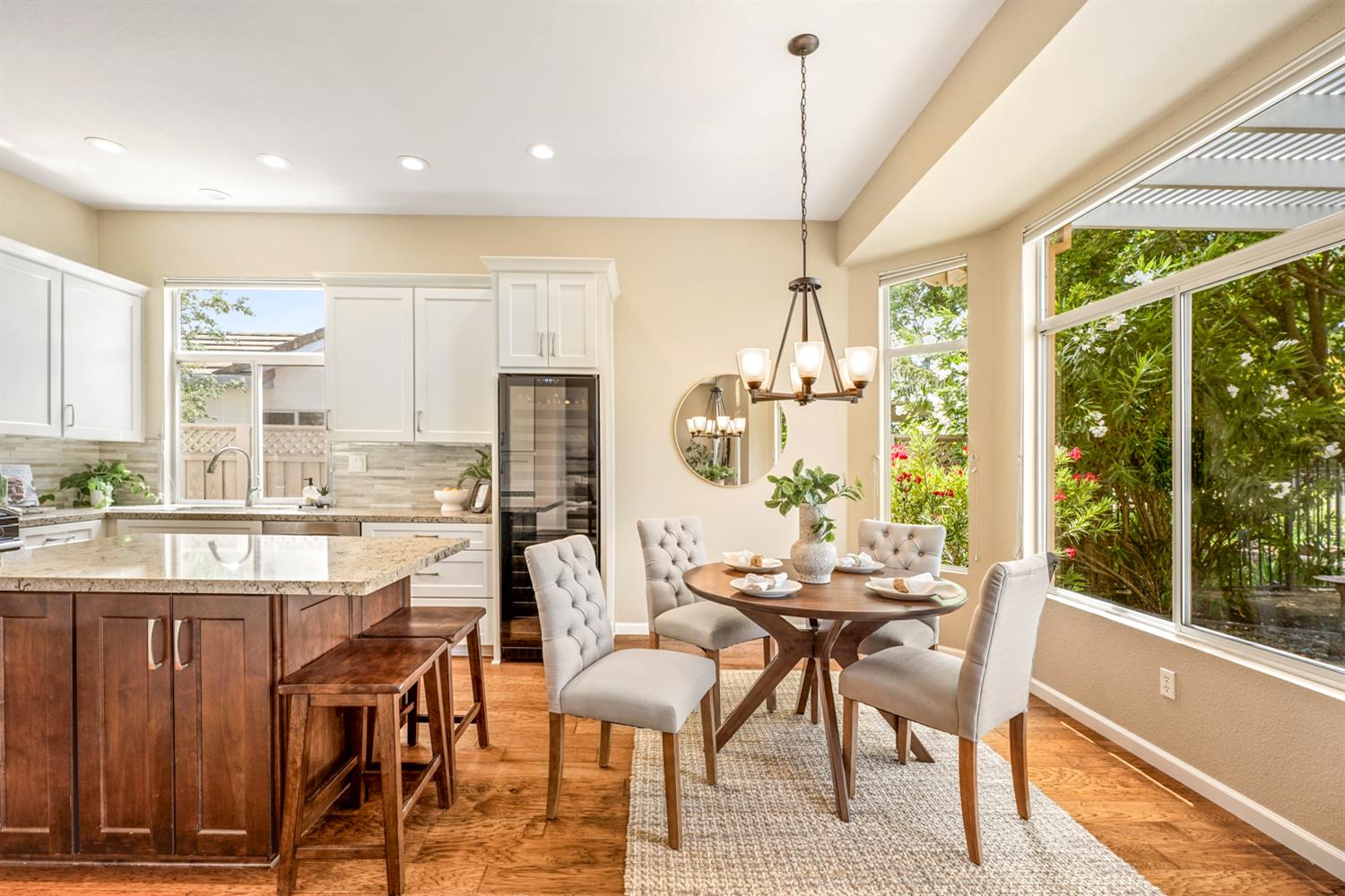 4081 Rose Creek Road Roseville, CA 95747 - Photo 17 of 52 a view of a dining room with furniture window and outside view