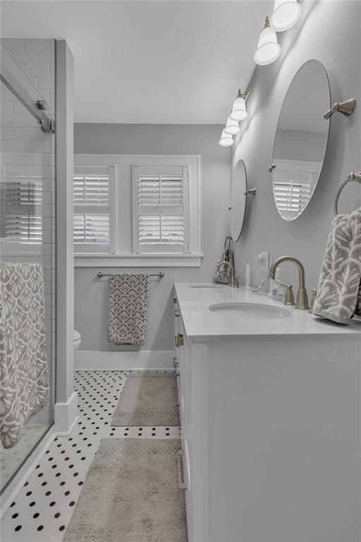 340 4th Street Beaver, PA 15009 - Photo 26 of 42 a bathroom with a sink a vanity and a mirror