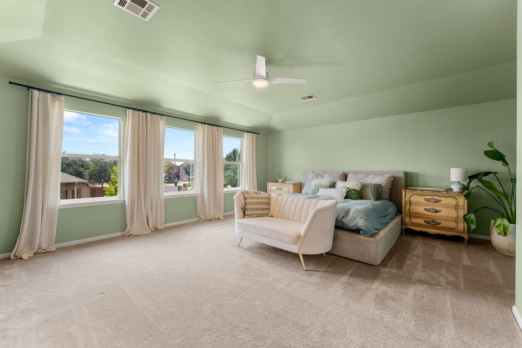 110 Stone Crest Boulevard Buda, TX 78610 - Photo 12 of 29 a living room with furniture and a floor to ceiling window