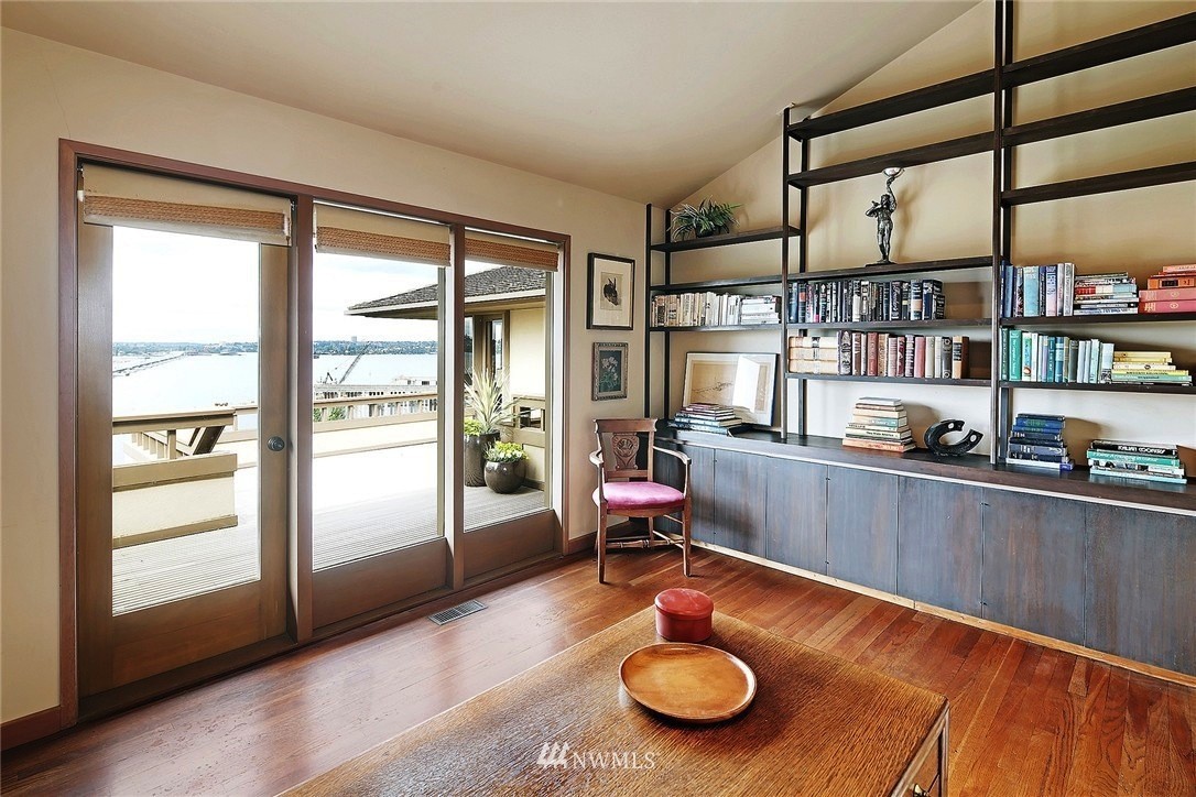 3223 Evergreen Point Road Medina, WA 98039 - Photo 17 of 25 a living room with furniture and a wooden floor
