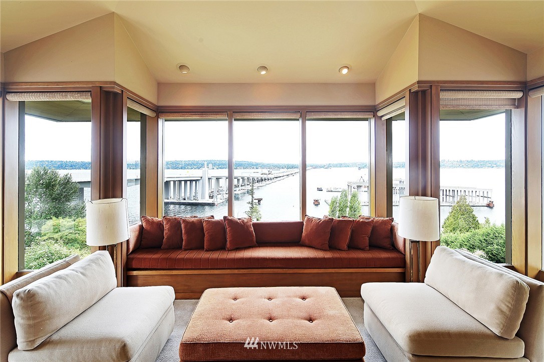 3223 Evergreen Point Road Medina, WA 98039 - Photo 8 of 25 a living room with furniture and a large window