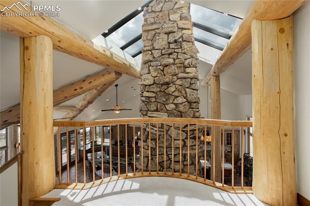 8585 Snowslide Trail Rye, CO 81069 - Photo 13 of 41 Moss rock stone column under skylight