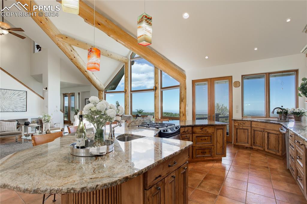 8585 Snowslide Trail Rye, CO 81069 - Photo 8 of 41 Italian granite counters and backsplash