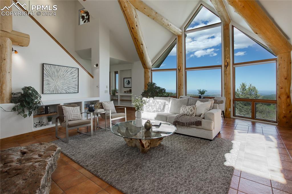 8585 Snowslide Trail Rye, CO 81069 - Photo 10 of 41 Living room with views over the valley