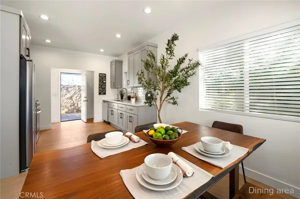 a table and chairs in a dining room