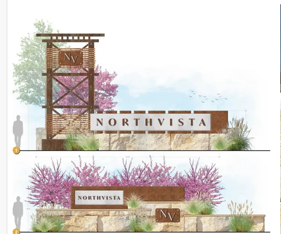 a view of an entrance gate