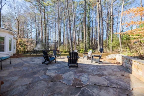 a view of outdoor space with seating area