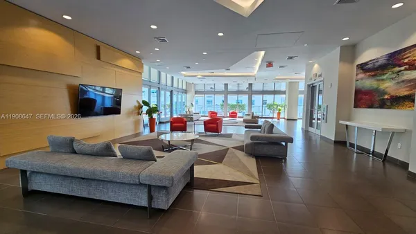 a view of outdoor space with seating area